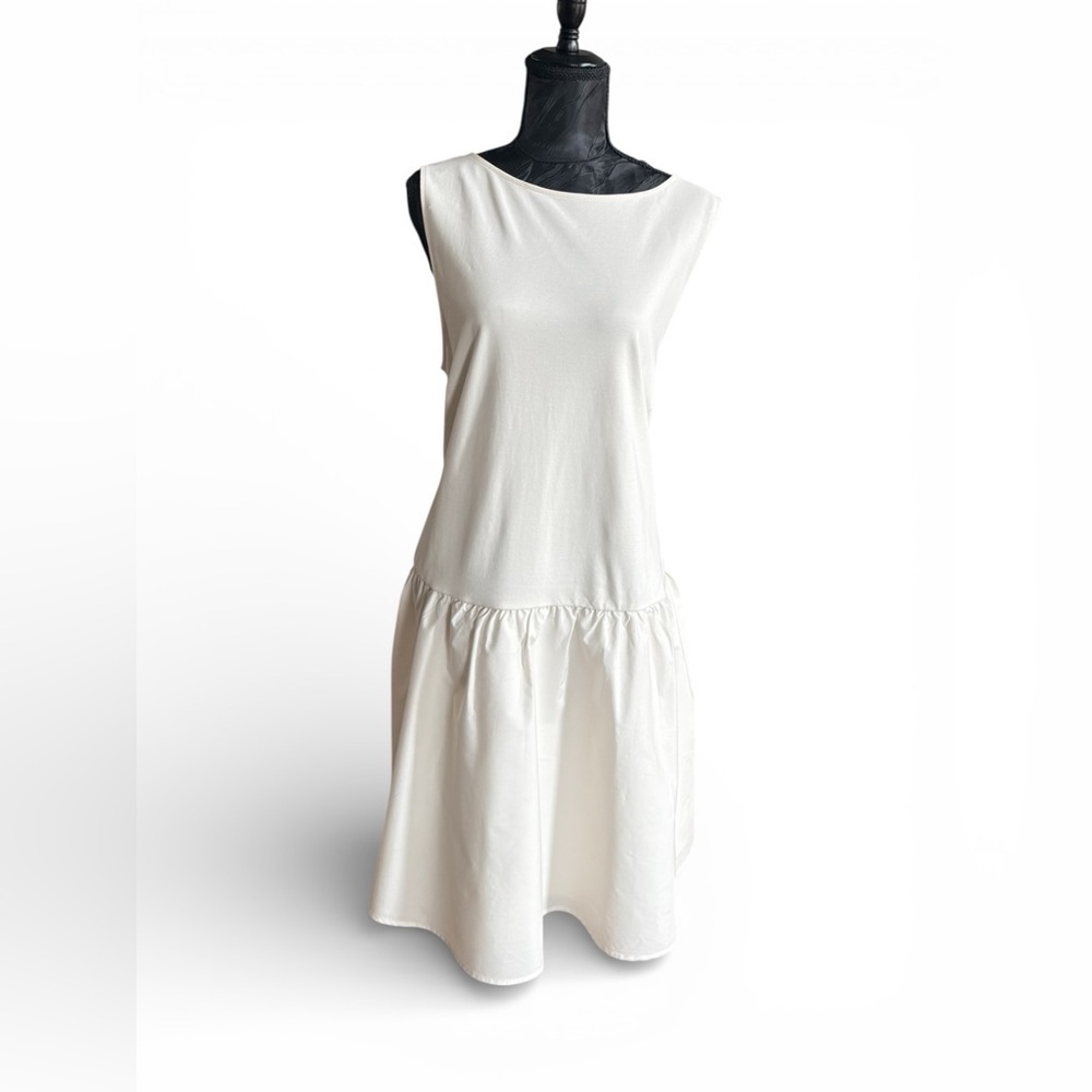 A New Day Cream Drop Waist Midi Dress Sleeveless XXL NWT - Picture 2 of 8